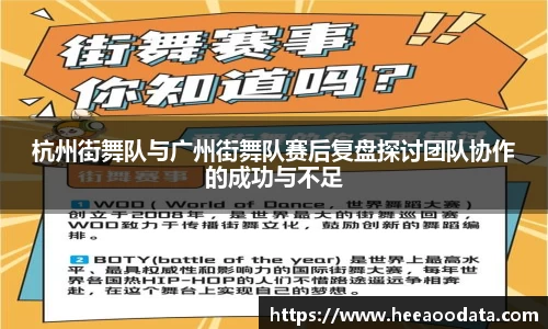 杭州街舞队与广州街舞队赛后复盘探讨团队协作的成功与不足